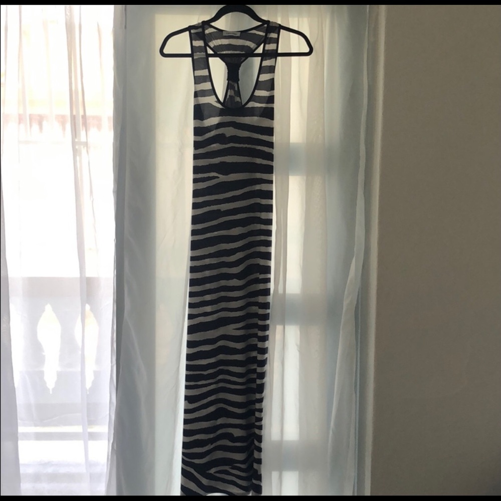 Macy Dress Navy Zebra print Calvin Klein
